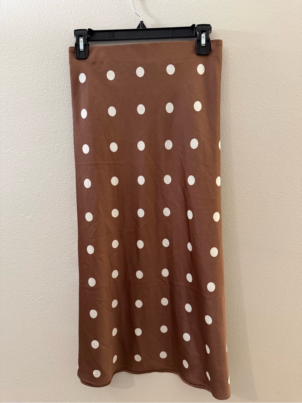 Loft Polka Dot Brown Midi Skirt - Classic Women's Skirt